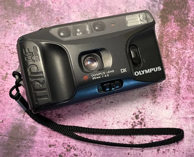 Vintage Olympus Trip AF Super 35mm Camera Auto Focus / DX System TESTED