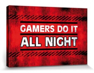 Gaming-gamers do it all night POSTER TELA-immagine di stampa (120x80cm) #92628