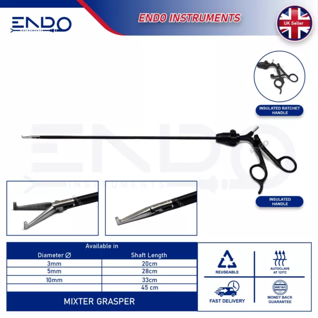 ENDO Nuevo 5mm 45cm Laparoscópico Mixter Derecho Angle Pinza Bariátrico Disector