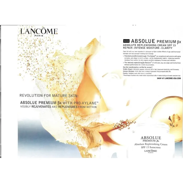 Lancome Paris Absolue Premium Beauty ADVERT 2000s Vintage Print Ad 2 PAGE 10 in