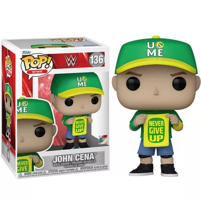 Funko Pop ! Wwe - (136) John Cena (Never Give Up) Wrestling Vinyl Figure 9Cm