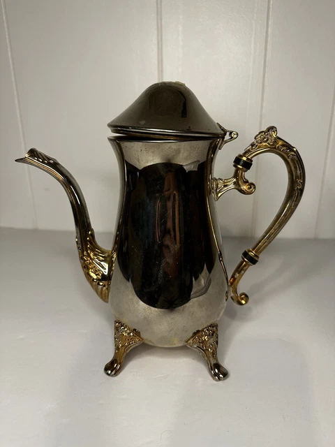 VTG International Silver Co. 24K Gold Plated Coffee/Tea Pot     C