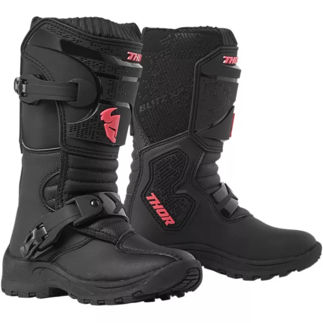 Thor MX 2023 Youth Blitz XP Black Pink Kids Toddler Motocross Boots