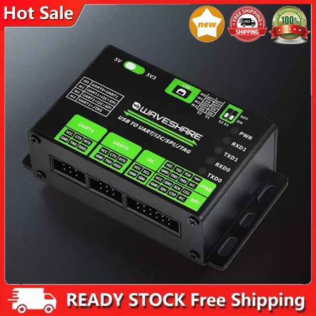USB TO UART/I2C/SPI/JTAG Adapter Converter 3.3V/5V Supports Multiple ...