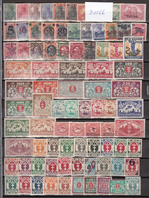 Danzig 1920-1939,kleine sammlung,postfrisch mit Falz/Ungebraucht/gestempeltD3566