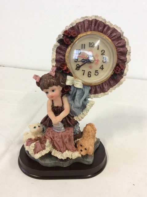 Vintage Orologio Da Tavolo Bimba Bambina Nuovo In Box#14