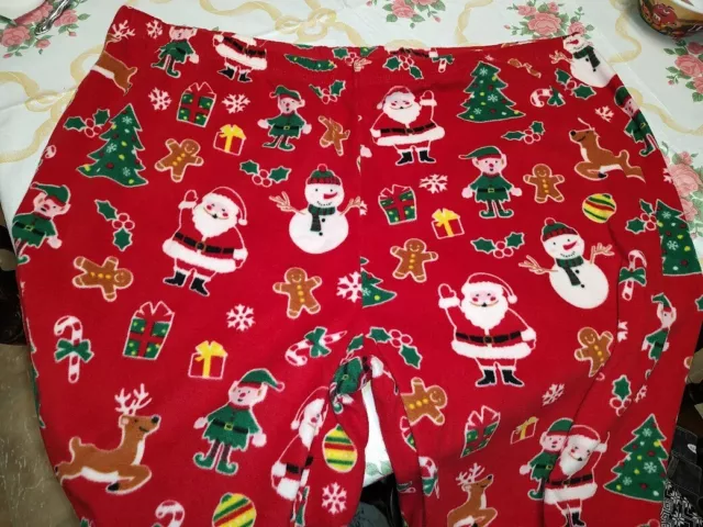 THE CHILDREN'S PLACE Red Soft Fleece Christmas Pajama Pants Size Women ...