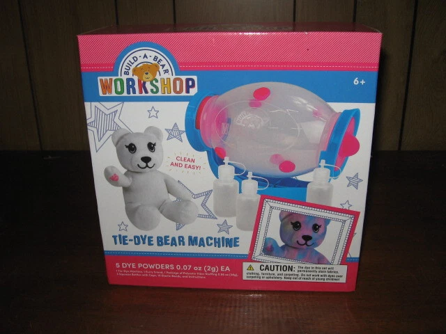 Build-A-Bear Workshop Tie Dye Kit 7 Plush Stuffing 5 Colors Spin Barrel  Machine