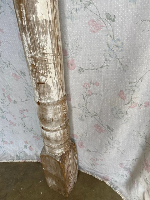 Salvage Architectural -One 5' Turned Column / Post - Weathered 3