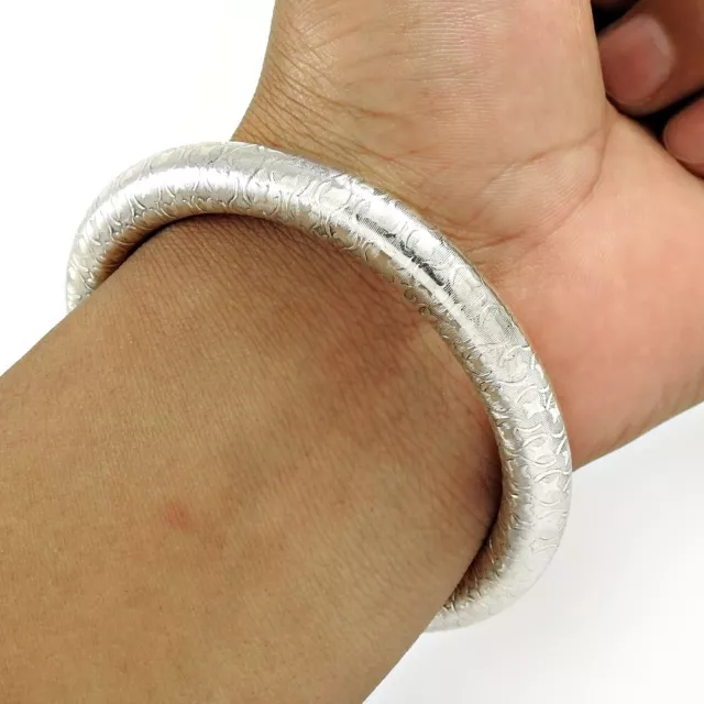 Bracelet Tressée 925 Argent Massif Handmade Indien Bijoux H2