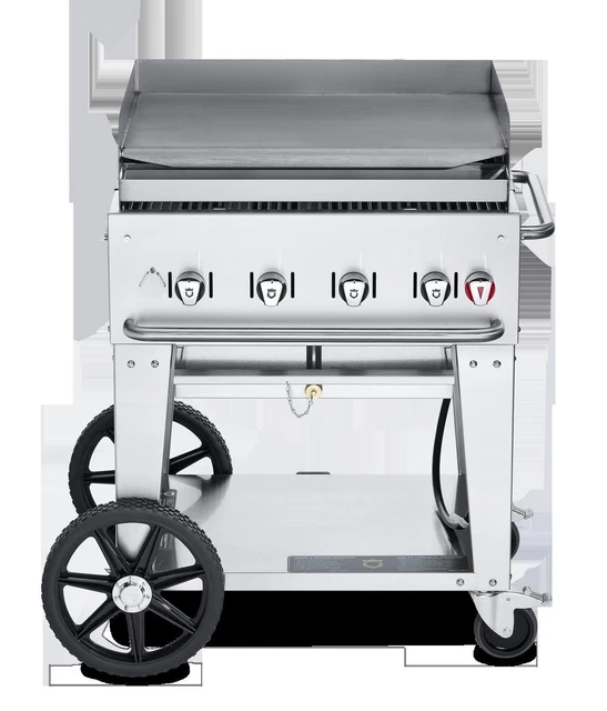 Crown Verity, Inc. 30in Stainless Steel Liquid Propane Mobile Outdoor Griddle