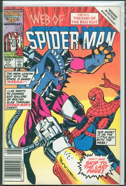 Web of Spider-Man (Vol. 1) Issue 17 (1985) Avengers Marvel Comics NM