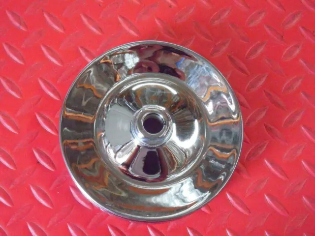 Power Steering Pulley 1 Groove Early Gm New Chrome Steel With Keyway Center Hole