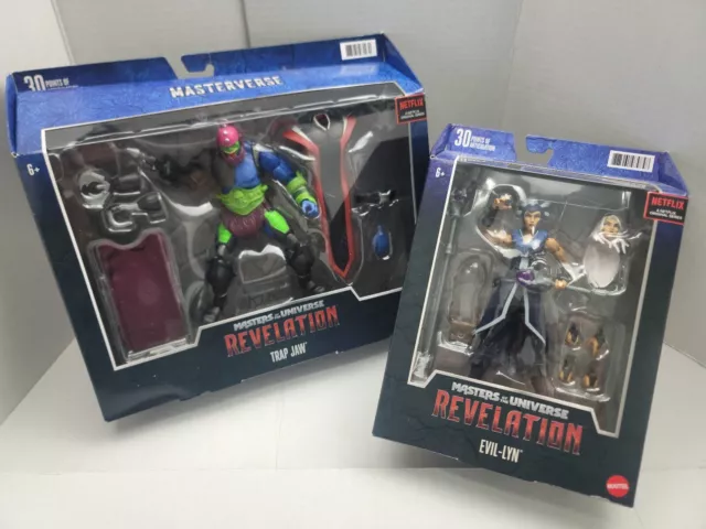 Masters Of The Universe Revelation Evil-Lyn/ Trap Jaw 7" Action Figures LOT Of 2