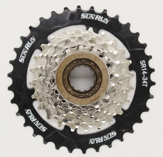 SUNRACE MFM4S7CV 7 SPEED MEGARANGE FREEWHEEL - 13/34T UCP - Foto 5