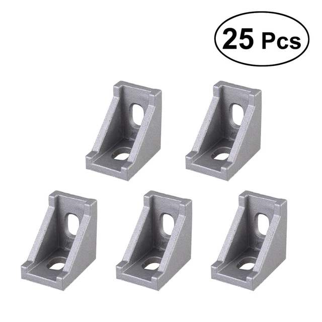 25 Pcs Angle Aluminum Rafter Brackets Corner Support Right Plastic Protectors