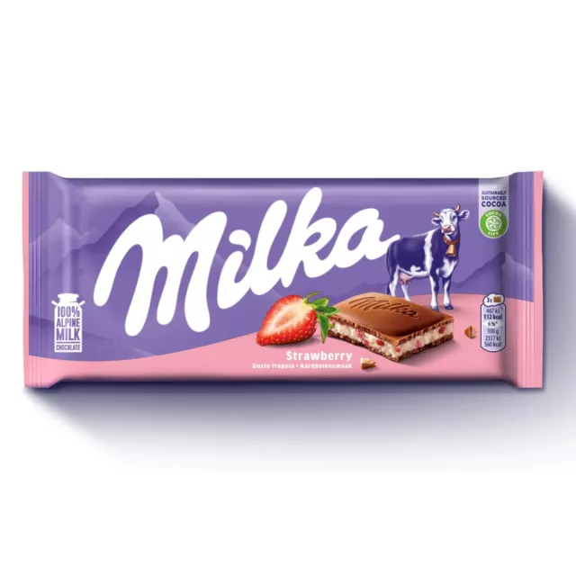 Milka Chocolate milk, Assortment Variety Pack of 10 bars, Full Size Bars  3.5 Oz