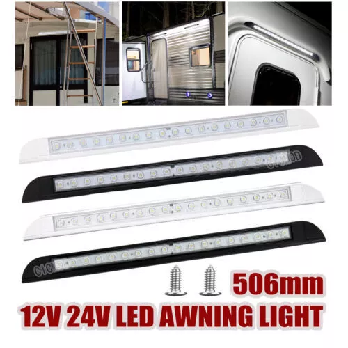 Waterproof 506mm 12V LED Exterior/Interior Awning Strip Light Caravan RV Camper
