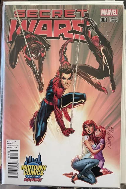 Secret Wars #1 Marvel 2015 Midtown Exclusive J Scott Campbell Cover KEY