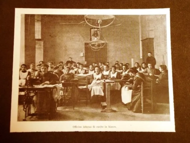 Milano nel 1902 Orfanotrofio femminile Le stelline Corso Magenta Officina cucito