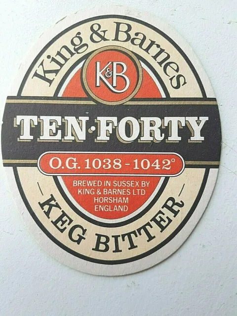 Vintage KING & BARNES ~ TEN-FORTY - FEG Bitter Cat Nr. 23 Biermatte/Untersetzer