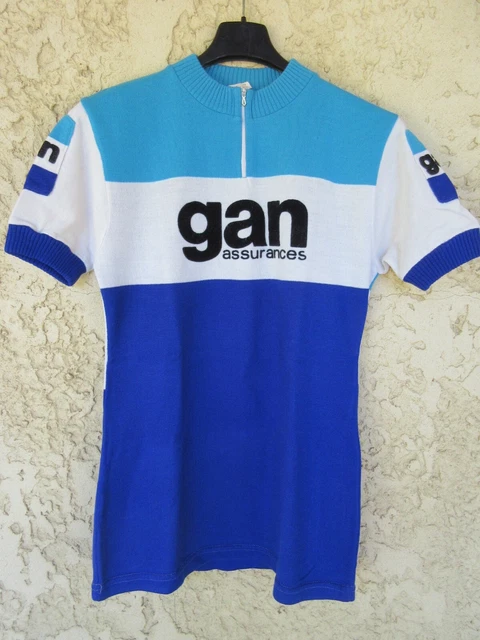 Maillot cycliste PEUGEOT vintage années 80 nylon cycling shirt jersey trikot 2 S