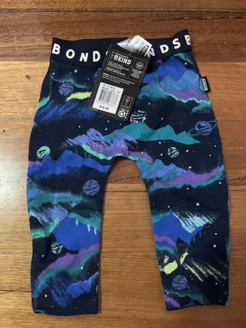Bonds Baby Stretchies Leggings Pants Toddler Bottoms Galaxy Size 00 3-6 Months
