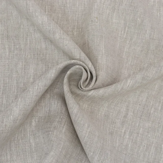Provence 100% Linen Fabric Natural Stone Curtains Cushions Upholstery Per Metre
