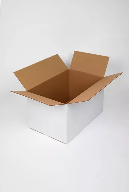 Lot de 10 cartons blanc 55X35X30 cm pour déménagement , envoi ou stockage