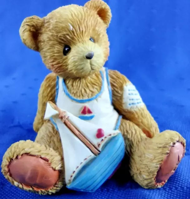 Cherished Teddies Retired Vintage Birthday August 914827 Arthur Smooth Sailing