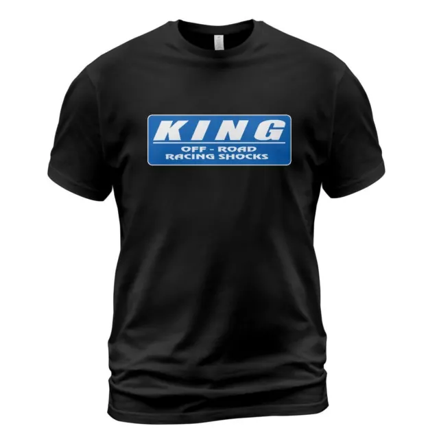 KING Off Road Racing Shocks Logo Men's Black T-Shirt Size S to 5XL