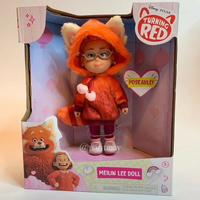 DISNEY PIXAR TURNING Red Mei Mei Doll 6" with Removable Panda Hoodie