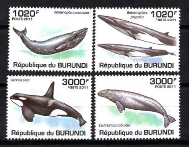 Burundi 2011 baleines n° 1185 à 1188 neuf ** 1er choix