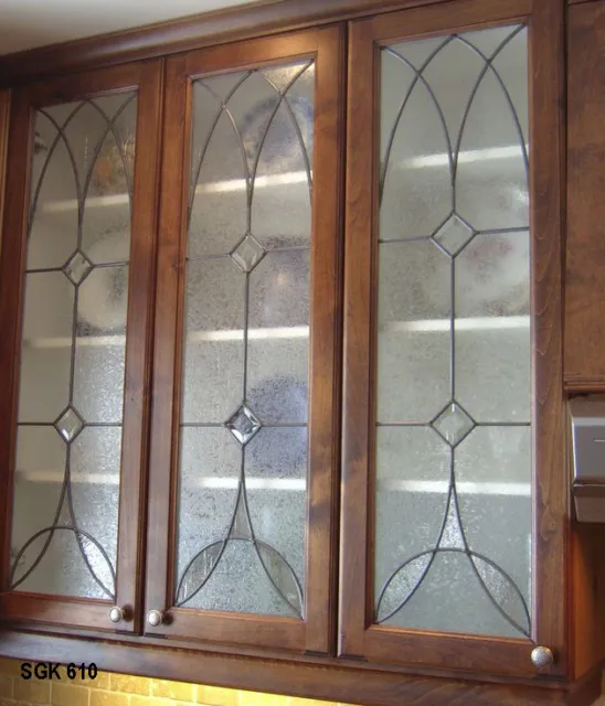 Beautiful Lead glass Heritage Cabinet Door inserts  SGK 610
