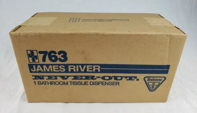 James River Bathroom Tissue Dispenser Light Gray 763 Keyed T NOS New Old Stock