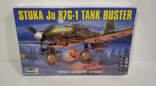 Vintage Revell Stuka Ju 87G-1 Tank Buster 1:48 Scale Model Kit