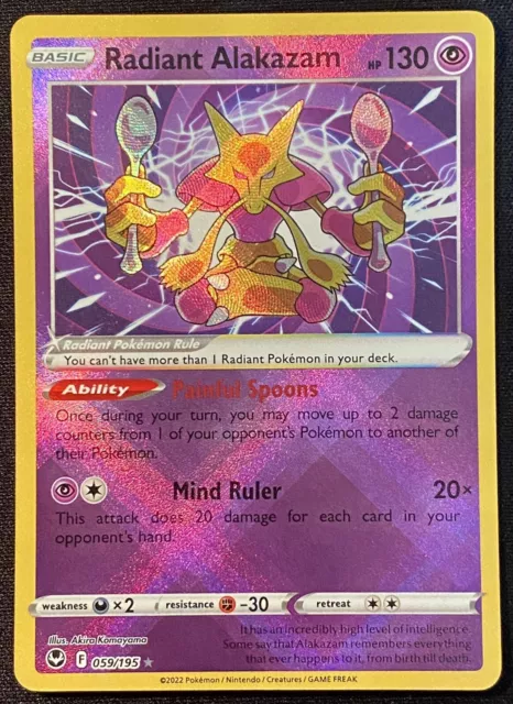 Radiant Alakazam 059/195 Pokemon Holo 2022 Silver Tempest