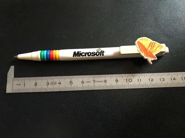 stylo bille collection publicitaire MICROSOFT ULTRA RARE rare ancien vintage pen