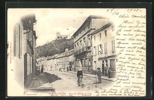 CPA Dun-sur-Meuse, Rue de l´Hotel-de-Ville 1903