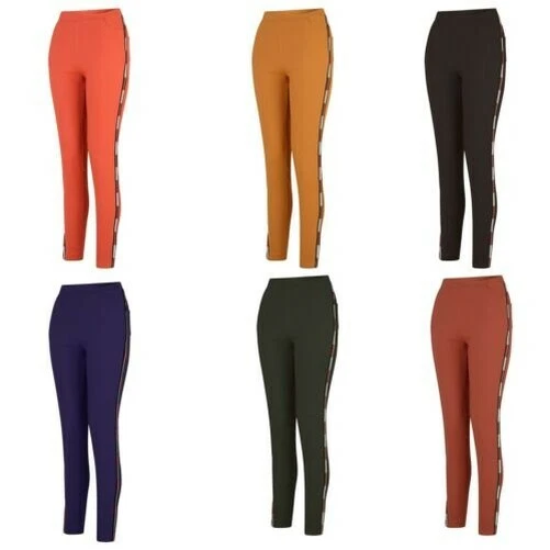 Donna Jeans Jeggings Lunghezza Intera Inserti Pantaloni Vita Elasticizzata S-XL