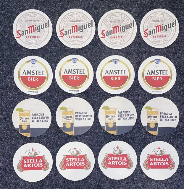 20 X San Miguel, Madri, Amstel, Corona Beer Mats - Home Bar / Pub