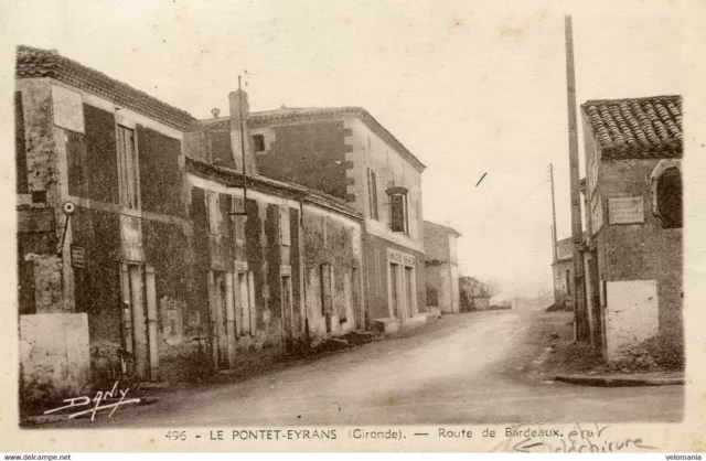 S8397 cpa 33 Le Pontet Eyrans - Route de Bordeaux