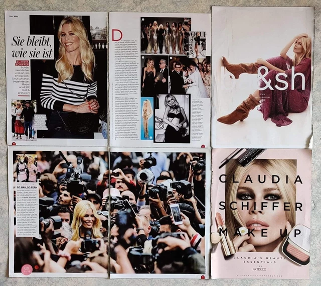 🎄 CLAUDIA SCHIFFER 🎄 lot de presse clippings pack collection magazines