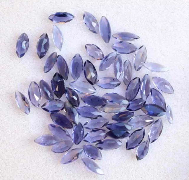 9.10 CT Natural Blue Iolite Faceted Marquise Cut Wholesale Loose Gemstone Lot