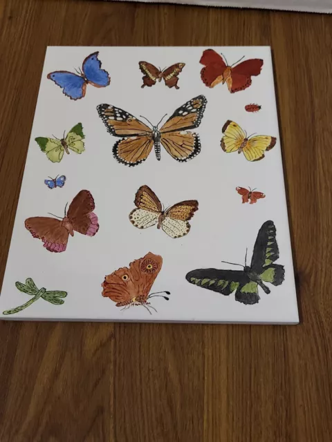 Azu-vi Azuvi Spanish Ceramic Tile trivet butterfly Lady bug dragonfly