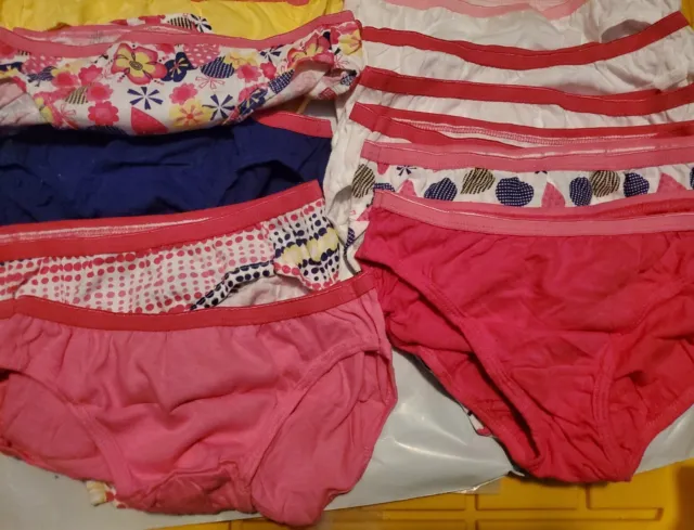 Hanes Girls Underwear Cotton Panties Size 12   11 pieces 1 faded Glory underwear