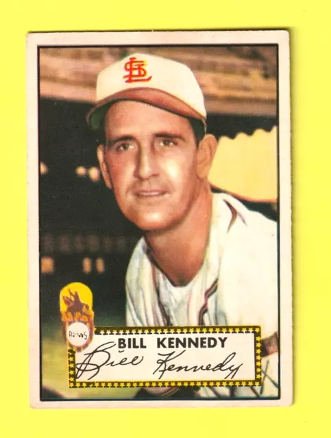 1952 Topps Baseball#102 -  Bill Kennedy  - St. Louis Browns  -  Red Back -  Fair