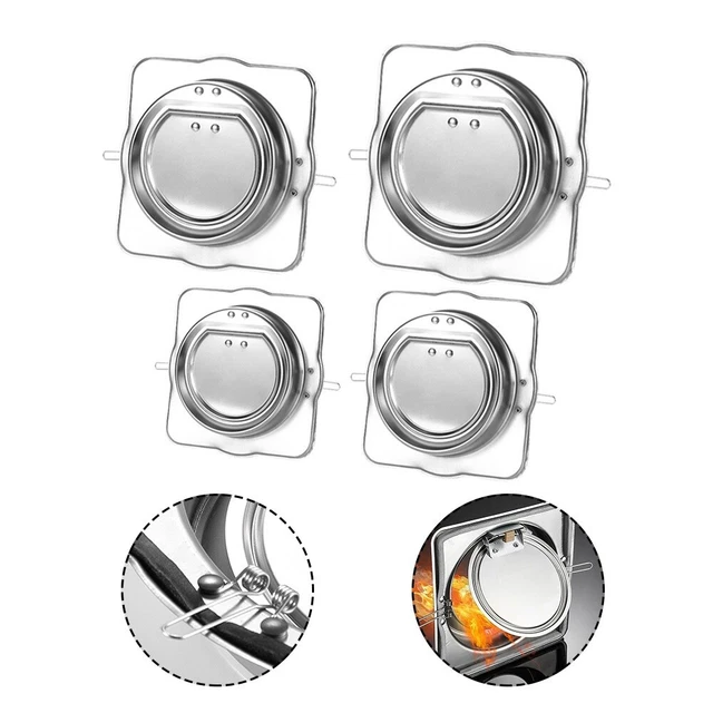 6 Bottoni Maniglia Per Coperchi In Acciaio Inox - Pomoli Rimovibili Con Base In Bachelite Antiscottatura - Diametro Foro 5-12mm