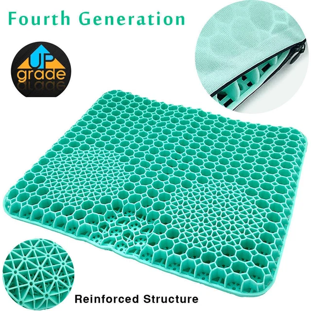 Gel Seat Cushion Double Thick Seat Cushion Non-Slip Cover Home Office Chair US