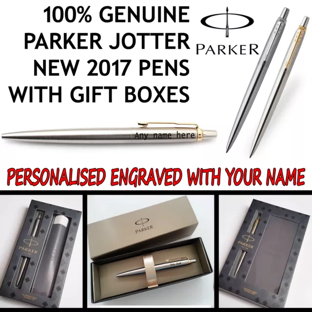 Personalised Engraved PARKER 2023 Jotter Ballpoint pen GIFT BOX SET options